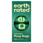 Earth Rated, пакеты для уборки за собаками, без запаха, 120 пакетов, 8 запасных рулонов