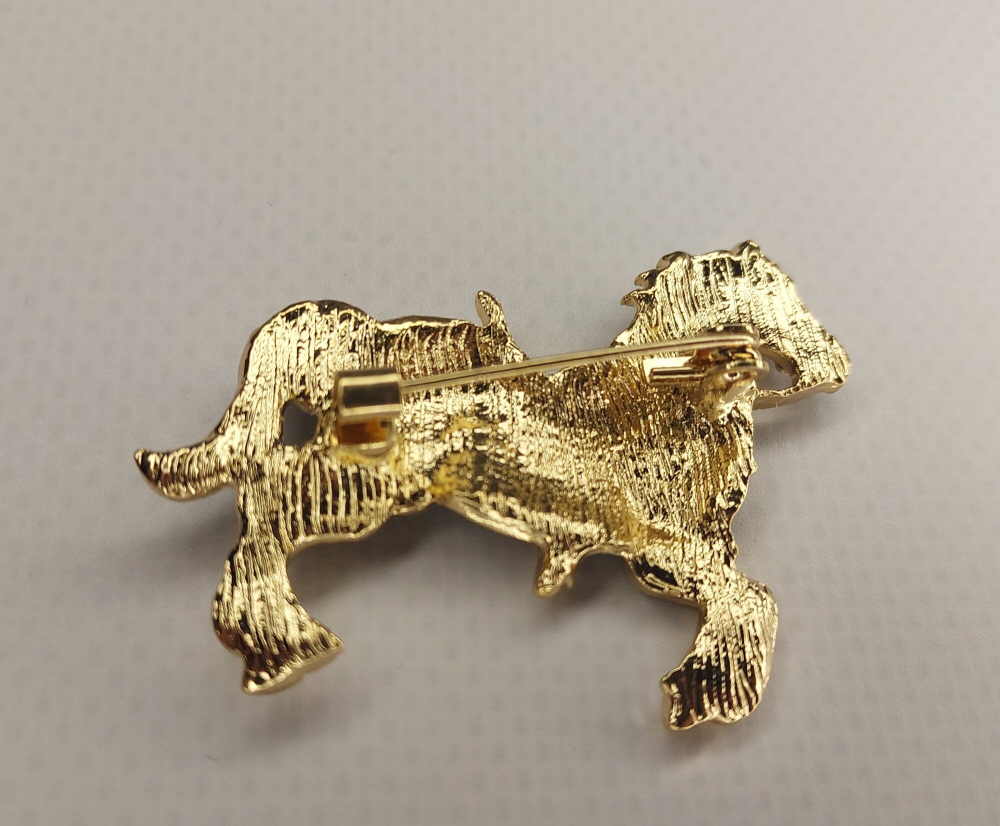 Брошка "Чёрная вороная лошадь". Символ года. Женская бижутерия, металл, чёрный цвет.