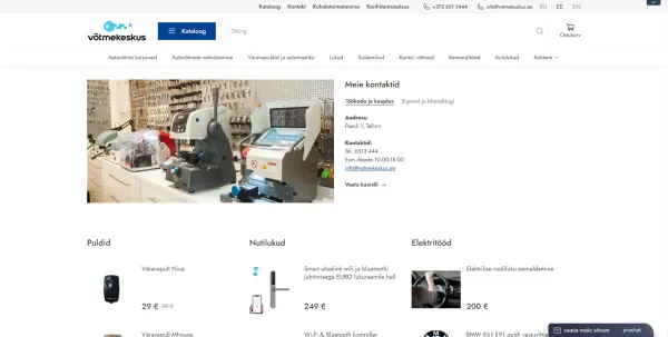 Интернет магазин Võtmekeskus