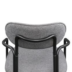 Стул Ror, Round, рогожка, черный/серый