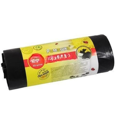 Мешок д/мусора ПВД 120 л (10 шт.) рулон "СТАНДАРТ" Ромашка (1/17 шт.) ВР-0065