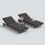 Шезлонг Ideal Patio КОСТА на колесах маренго - каркас карбон