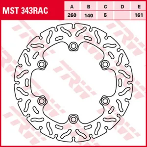 Диск тормозной TRW MST343RAC