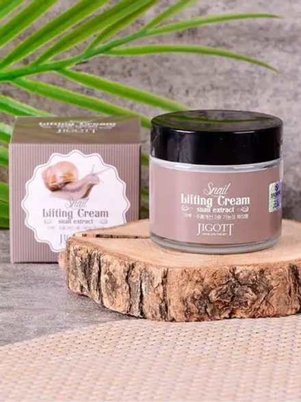 JIGOTT - КРЕМ ДЛЯ ЛИЦА ПОДТЯГИВАЮЩИЙ С ЭКСТРАКТОМ СЛИЗИ УЛИТКИ SNAIL LIFTING CREAM, 70 ML