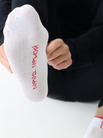 Носки белые с красной вышивкой Город Горький