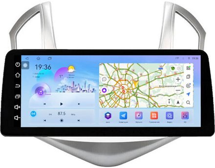 Магнитола для Chevrolet Cruze 1 2012-2015 (рамка серебро) - FarCar монитор 12.3" 2K QLED на Android 14, TS10, CarPlay, 4G SIM-слот