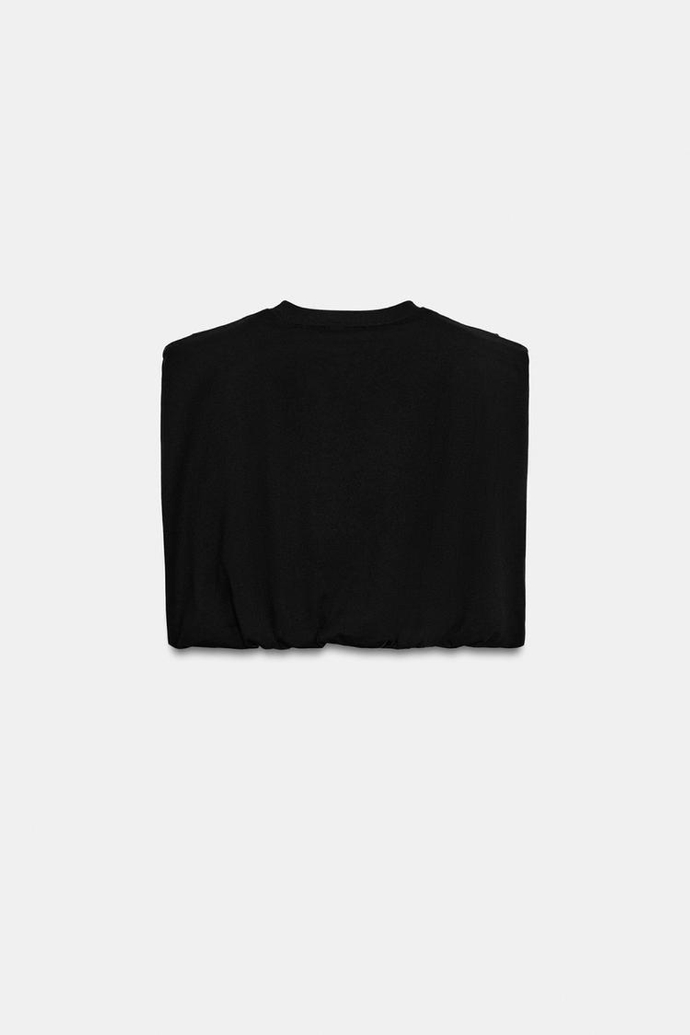 ZARA ТОП-БАЛЛОН С ПОДПЛЕЧНИКАМИ, ЧЕРНЫЙ
