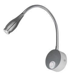 ULT-F22-3W-4000K IP20 SILVER Светильник светодиодный настенный гибкий для интерьерного освещения. 85-265В. Белый свет 4000К. Серебряный. TM Uniel