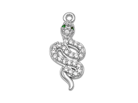 Подвеска "Змейка" 22,5мм, со стразами