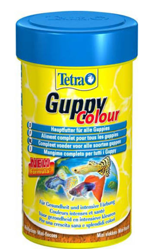 Корм для рыб TetraGuppy Color, мелкие хлопья, усил.окраску д/гуппи 250 мл.