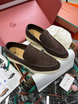 Лоферы Loro Piana вставка из кожи крокодила
