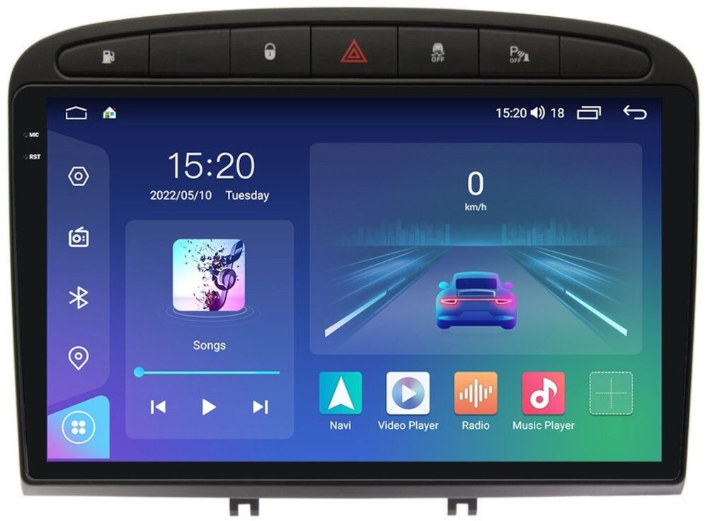 Магнитола для Peugeot 308 2007-2014, 408 2012-2022 - Parafar PF081U2K на Android 13, QLED+2K, ТОП процессор, 8Гб+128Гб, CarPlay, 4G SIM-слот