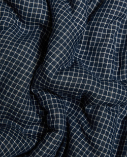 Zara Home плед детский из хлопка, синий, в клетку, 90x120 см