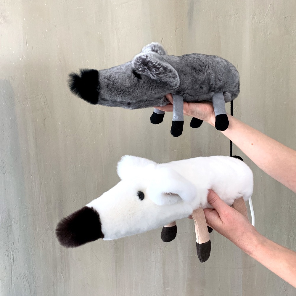 игрушка из натурального меха крыса