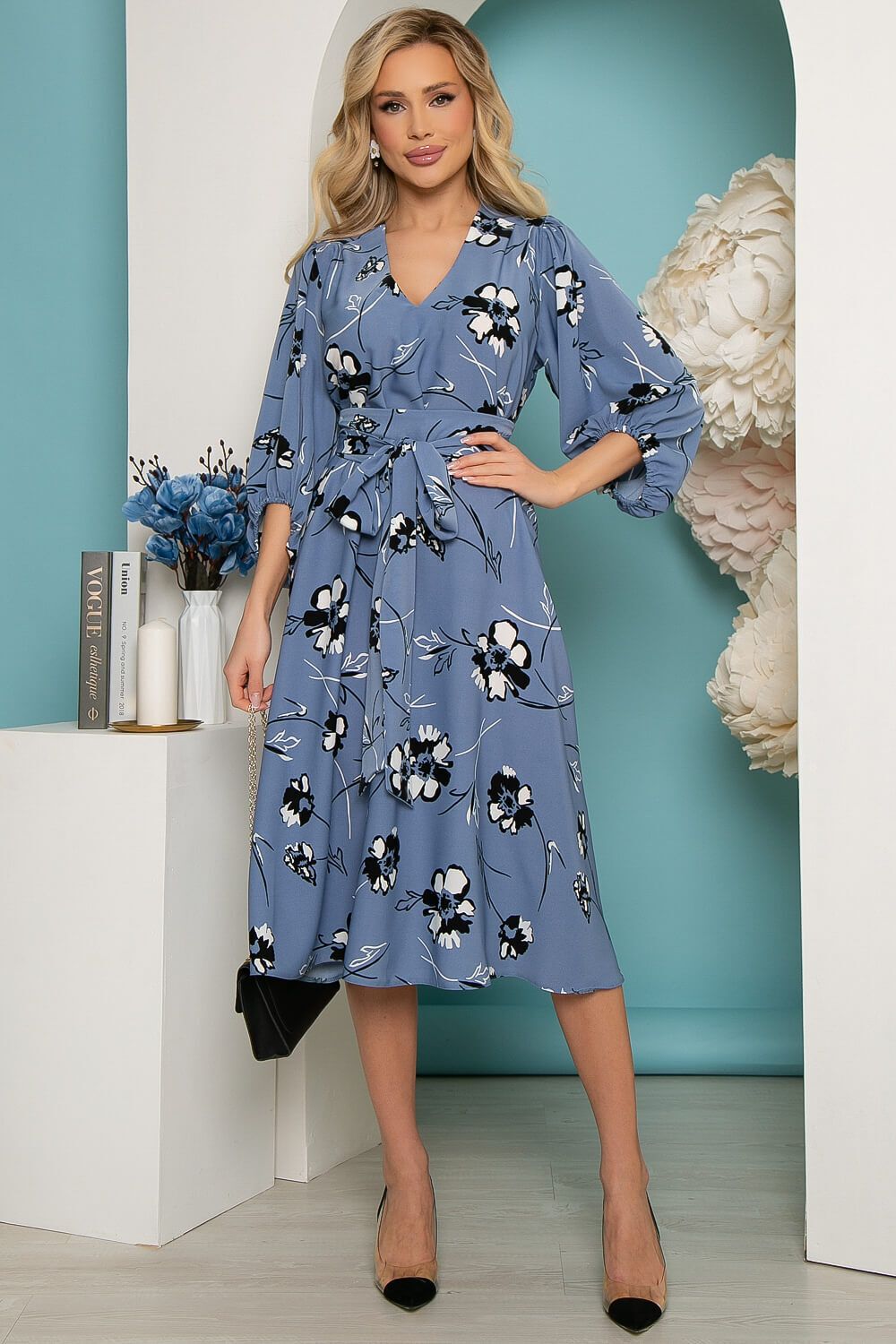 Платье "Нимфа" (серо-голубое) П3605 LT Collection (Акция)