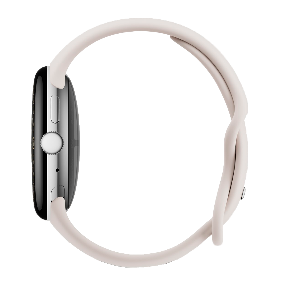 Умные часы Google Pixel Watch 4 Wi-Fi, 45mm, Polished Silver/Porcelain (Серебряный/Фарфоровый)