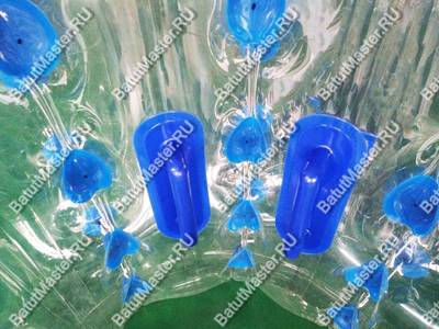 Бампербол «Прозрачный» с синими держателями, ПВХ, диаметр 1,8 м