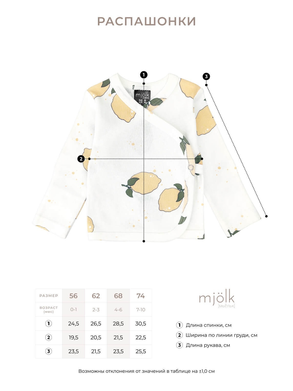 Распашонка Mjolk Ночное небо