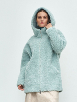 Шуба женская тедди чебурашка из шерсти, SilverFox (арт. S1257-001)