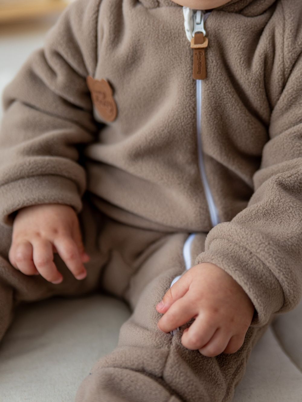 Комбинезон флисовый "Кокос" 0+