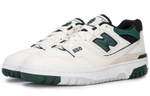 New Balance NB 550 leather non-slip wear-resistant low-cut retro basketball shoes for men and women with the same style white, green and black