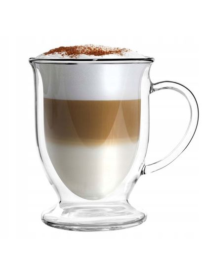 Набор стеклянных чашек 2 шт. 370 мл. Kamille KM 9014 с двойными стенками