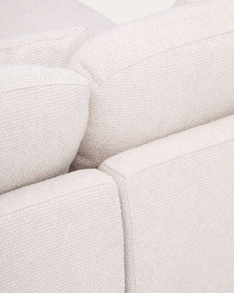 Трехместный диван-кровать Laira 246 см с левым шезлонгом, шенилл цвета экрю