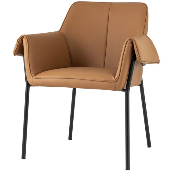 Стул-кресло Bess коричневая экокожа