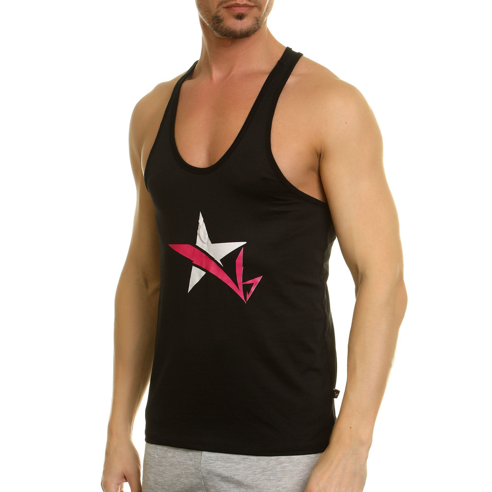 Черная майка с цветным логотипом Van Baam (Размер: L) (Цвет: черный)