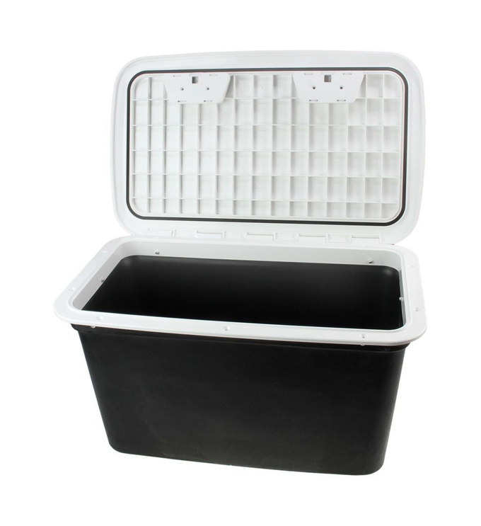 Ящик врезной с крышкой, замком и ключом, 355х600х320 мм