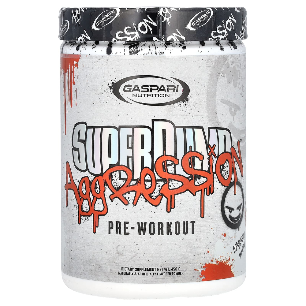 Gaspari Nutrition, SuperPump Aggression Pre-Workout, Mayhem Mango, 450 г