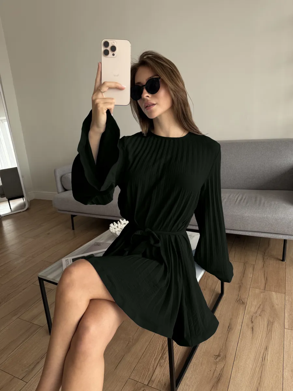 Платье летнее короткое с поясом