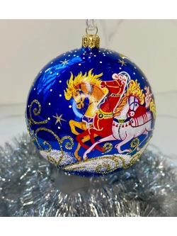 Елочный шар Тройка 115 мм