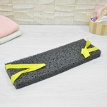 Мочалка-губка 40*12 банная с ручками Летная (черная)