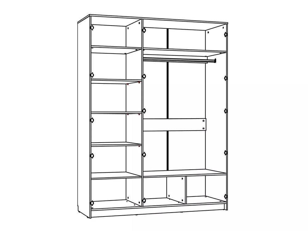 НМ 013.57 Шкаф комбинированный Livorno /дуб бунратти / софт графит