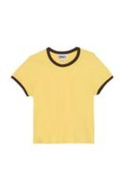 ZARA X BENITO ANTONIO ФУТБОЛКА УКОРОЧЕННОГО КРОЯ С КОРОТКИМИ РУКАВАМИ, ЖЕЛТЫЙ