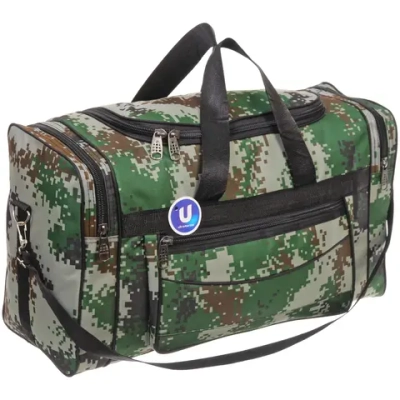 Сумка дорожно-спортивная «KANADA», цвет серый, камуфляж, 4 кармана, 27л, 60*34*25см (без лого)