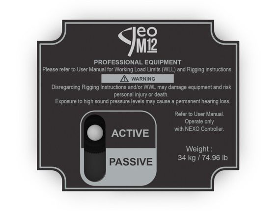 NEXO M12 активная АС, 1250Вт, динамик 12 дюймов