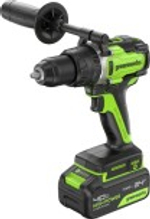Дрель-шуруповерт аккумуляторная GREENWORKS GD24DD140 ударная, 24V, 2 АКБ 4Ач и ЗУ 3707607CUD