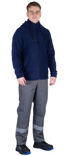 Куртка флисовая на молнии с капюшоном (толстовка)