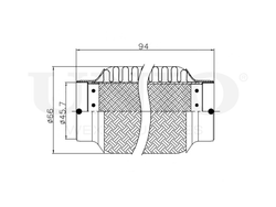 Гофра глушителя 45x94 мм InnerBraid UNIO EXP-4594