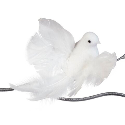 Голубь с перышками в полете 20см Goodwill белый