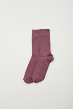 Носки из хлопка сливового цвета