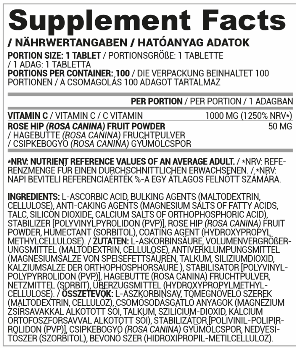 Vita-Vitamine C 1000 100 tabs