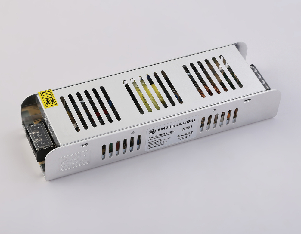 Блок питания для светодиодной ленты 24V 250W 10,4A IP67 185-260V 223*67*40 GS8685