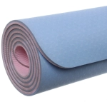 Коврик для йоги 6 мм 183х68 см «Энергия» 2х сторонний TPE, голубой/розовый