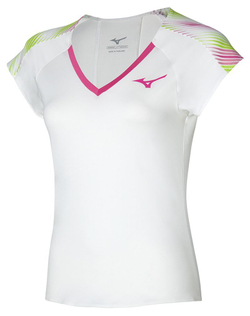 Женская теннисная футболка Mizuno Printed Tee - White