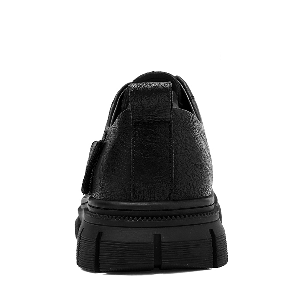 YINGLUNQISHI Top Grain Cow Leather Work Boots Men"s Black