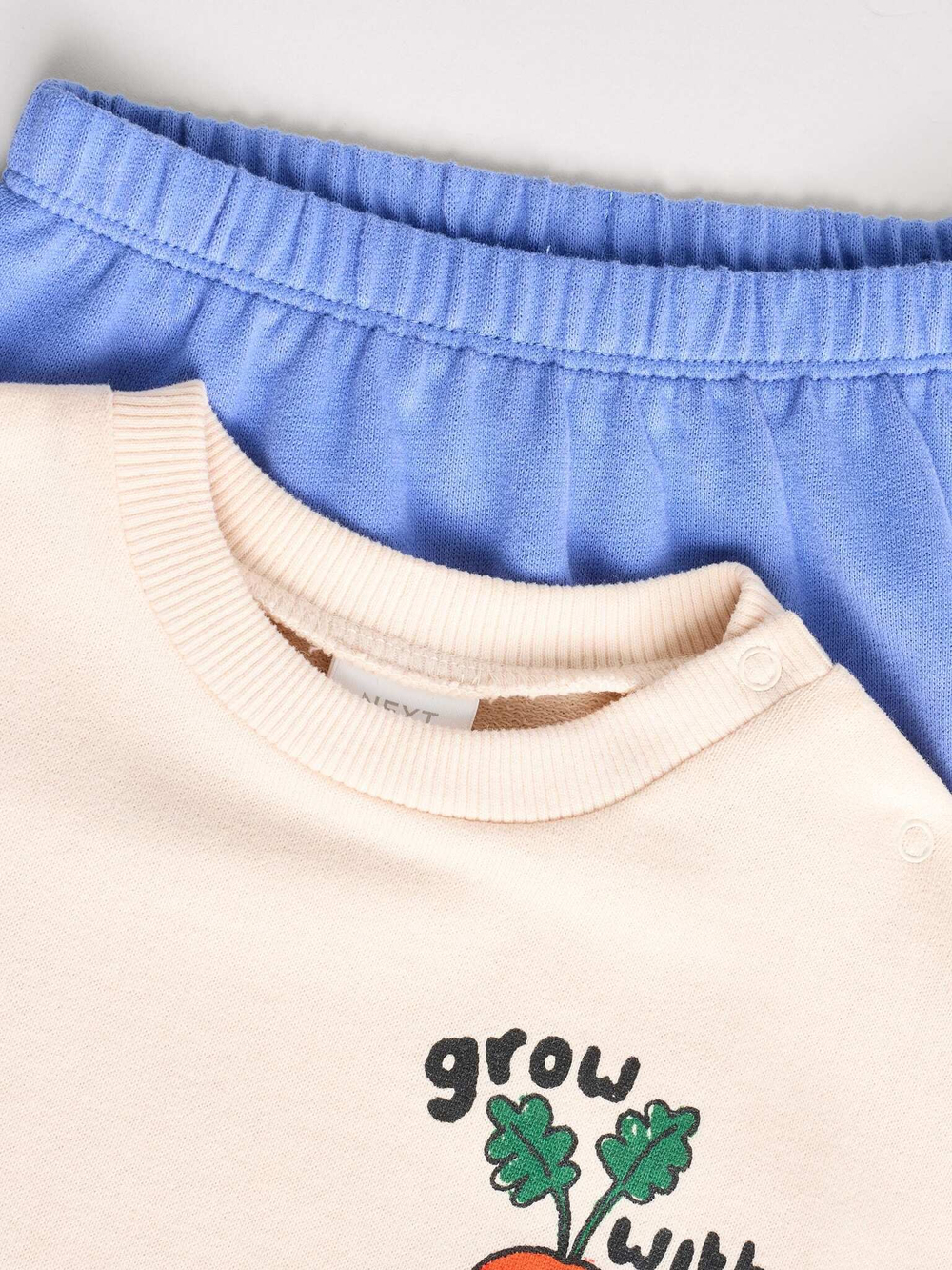 Лонгслив и легинсы в комплекте для малышей Next E48-217, Бежевый, Голубой