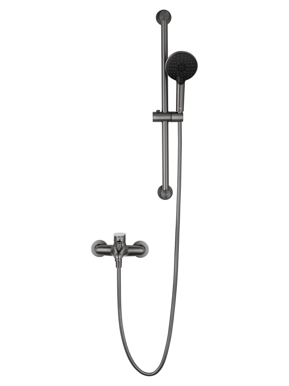 Смеситель для ванны с душевым гарнитуром WONZON & WOGHAND ALFA, Темный графит (WW-AE3205-BGG)
